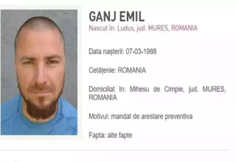 Criminalul Emil Gânj ar fi fost surprins într-o gospodărie din Mureș: „Era la toaletă” Edit