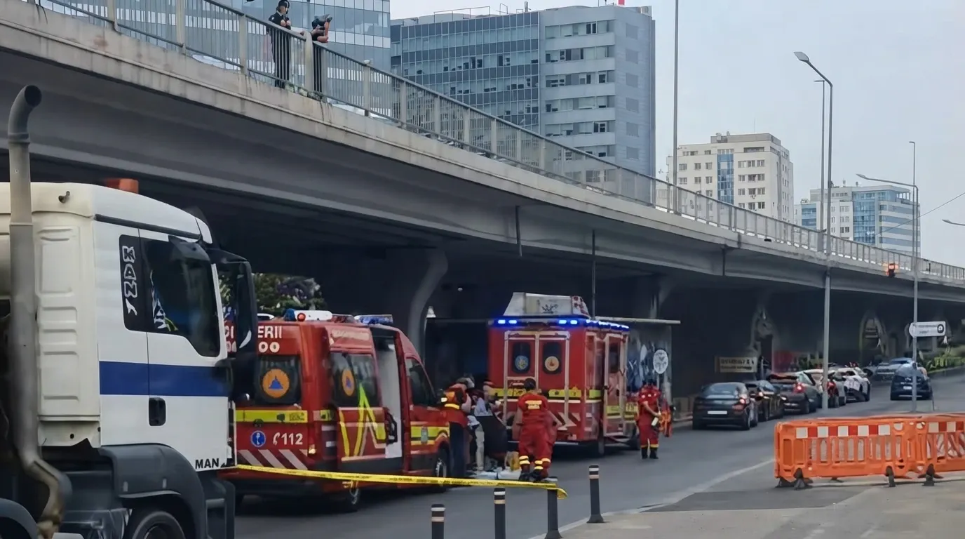 Tentativă suicid București / Captură foto
